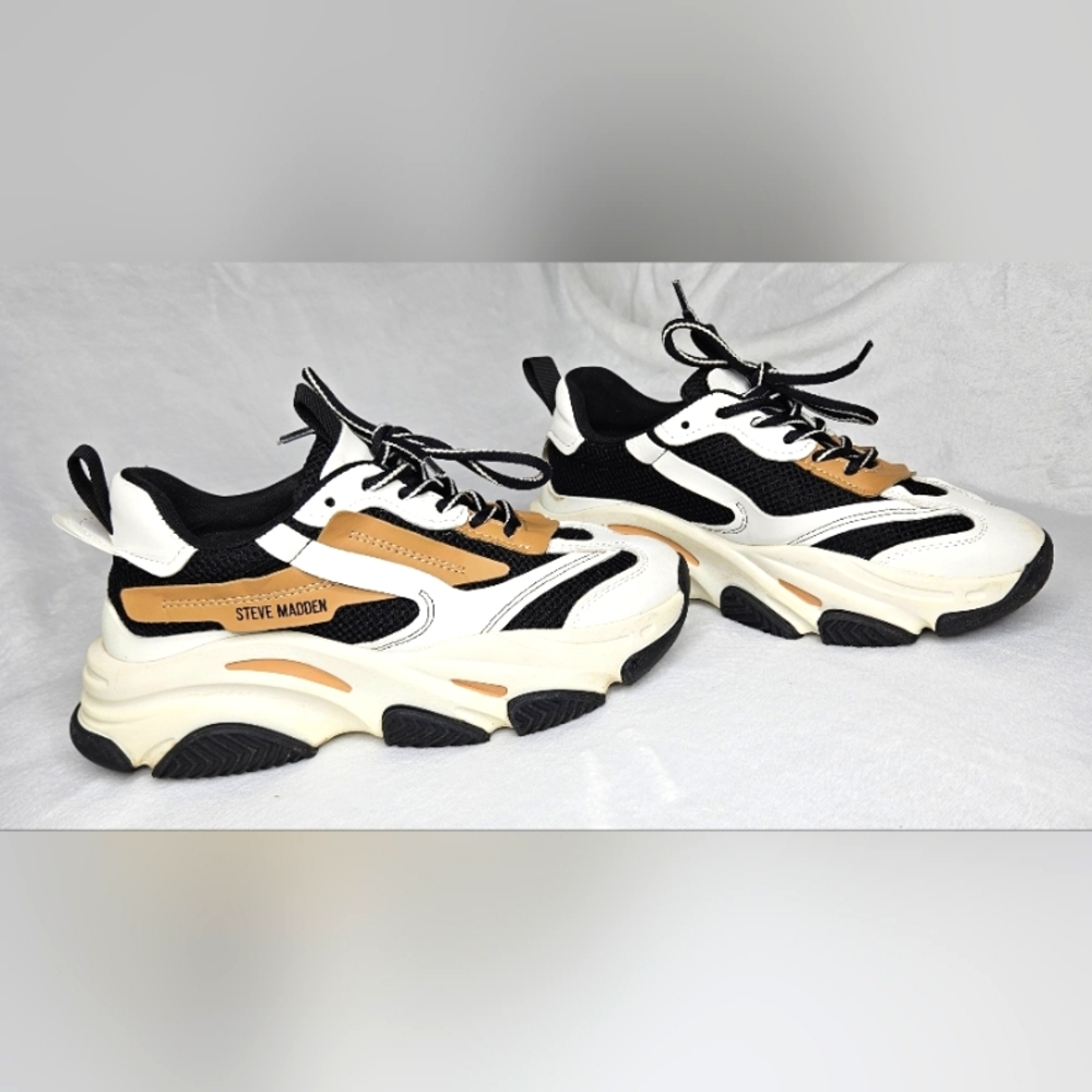 Steve Madden Possession Sneaker Black/Tan